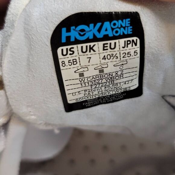 HOKA ONE ONE CARBON X2 - WOMEN'S RUNNING SHOES - SIZE 8.5B - Picture 9 of 9